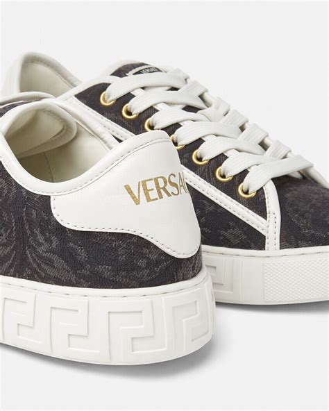 versace colorblock sneakers|barocco high top greca sneakers.